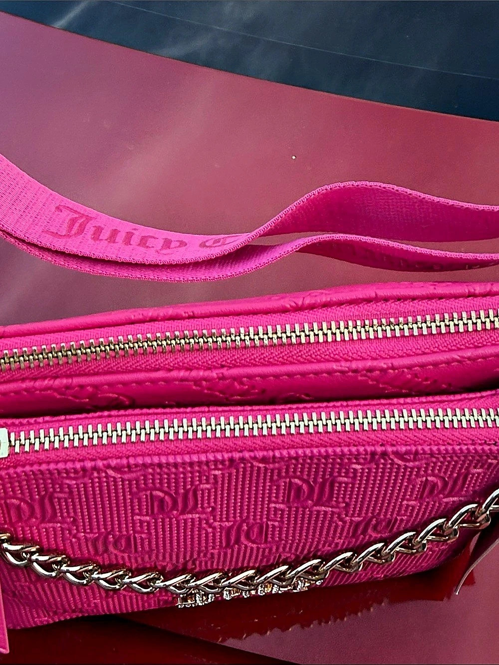 Juicy Couture Double Trouble Crossbody Bag in Pink NWT - Picture 5 of 8